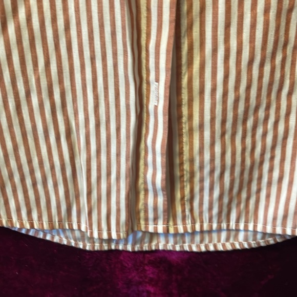 Express Light Brick Color Pinstripe Button Up Extra Small - Picture 5 of 6